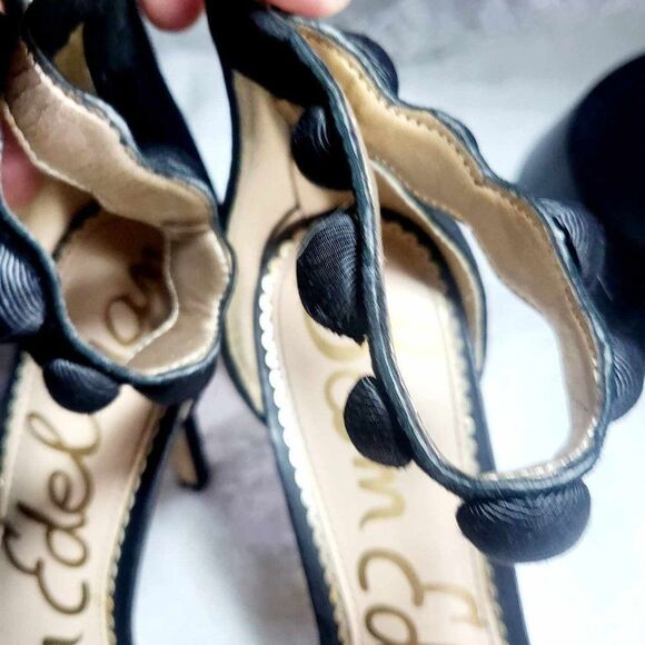 SAM EDELMAN Heel sandal Size 8.5 Color Black lightly used. - Picture 4 of 7